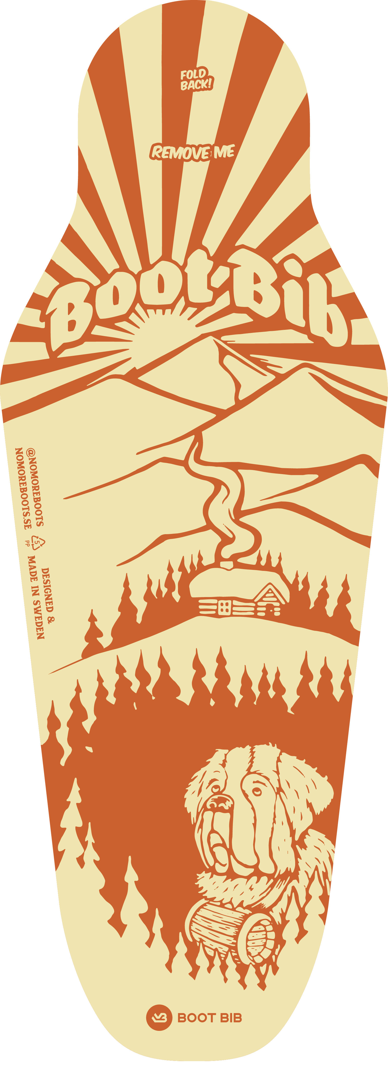 Boot Bib Senior Dog Orange